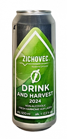 Rodinný pivovar Zichovec - Drink and Harvest 2024 0,5l (Nealko Fresh Hop Lager)