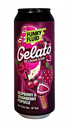 Pivovar Funky Fluid - Gelato: Raspberry & Strawberry Popsicle 18° 0,5l (Ice Cream Sour)