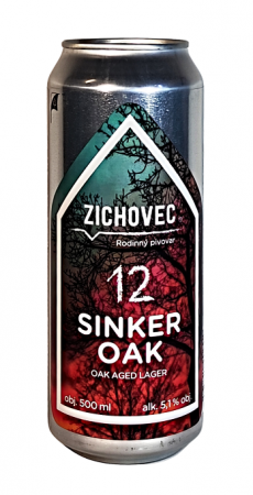 Rodinný pivovar Zichovec - Sinker Oak 12° 0,5l (Oak Aged Lager)