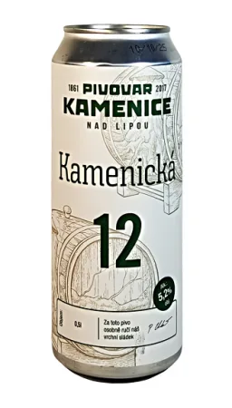 Kamenice nad Lipou - Kamenická 12° 0,5l (světlý ležák) - plechovka