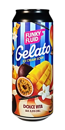 Pivovar Funky Fluid - Gelato: Dolce Vita 18° 0,5l (Ice Cream Sour)