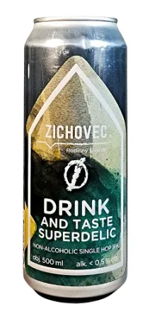 Rodinný pivovar Zichovec - Drink and Taste Superdelic 0,5l (Nealko Single Hop IPA)