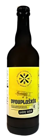 Pivovar ROTOR - Dvouplošník 11° 0,75l (světlý ležák)