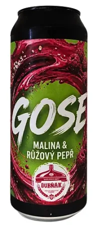 Dubňák - Raspberry, himalayan salt, pink peppercorn 10° 0,5l (Fruit Gose)
