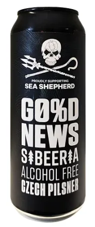 Pivovar Sibeeria - Good News: Sea Shepherd Czech Pilsner 0,5l (nealko ležák)