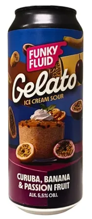 Pivovar Funky Fluid - Gelato: Curuba, Banana & Passionfruit 18° 0,5l (Ice Cream Sour)
