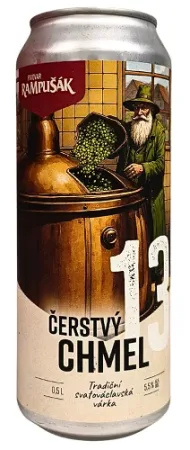 Pivovar Rampušák - Čerstvý Chmel 13° 0,5l (světlý ležák)